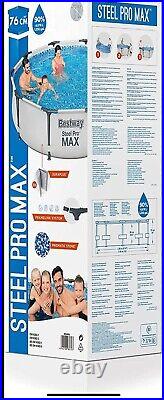 Bestway Steel Pro Max Above Ground Round Family Swimming Pool 10ft FREE