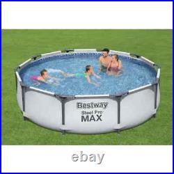 Bestway Steel Pro Max Framed Above Ground Swimming Pool, 10ft X 30 Grey
