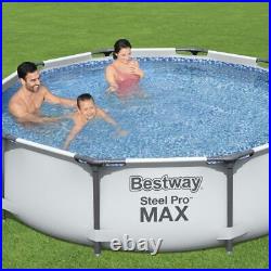 Bestway Steel Pro Max Round Frame Swimming Pool with Filter Pump, Above Ground