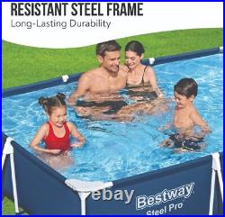 Bestway Steel Pro Metal Frame Above Ground Pool, Family Outdoor Pool 9.10ft