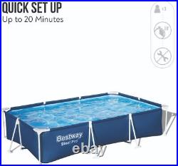 Bestway Steel Pro Metal Frame Above Ground Pool, Family Outdoor Pool 9.10ft