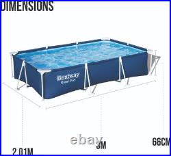 Bestway Steel Pro Metal Frame Above Ground Pool, Family Outdoor Pool 9.10ft