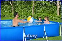 Bestway Steel Pro Pool Swimming Pool, Rectangle Above Ground Garden Frame