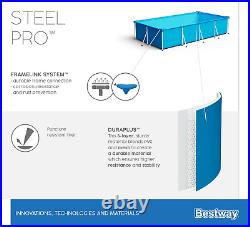 Bestway Steel Pro Pool Swimming Pool, Rectangle Above Ground Garden Frame