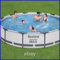 Bestway Steel Pro Pool Swimming Pool, Round Above Ground Garden Frame Pool, Mul