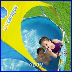 Bestway Steel Pro Pool UV Careful Sunshade for Kids Round Above Ground Outdoor