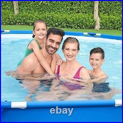 Bestway Steel Pro Round Family Swimming Pool Set with Filter Pump 396x84cm, Blue