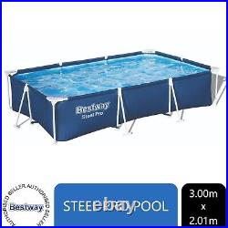 Bestway Steel Pro Splash Family Swimming Pool Steel Frame Rectangular 9.10 ft UK