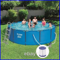 Bestway Steel Pro Swimming Pool -9,150 Liters, Pool Ladder & Filter Pump 530 Gal
