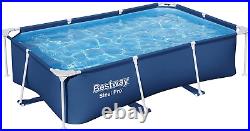 Bestway Steel Pro Swimming Pool Above Ground Rectangle Paddling Pool, 8'6