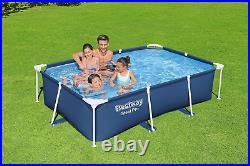 Bestway Steel Pro Swimming Pool Above Ground Rectangle Paddling Pool, 8'6