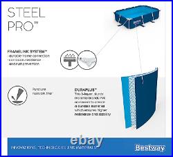 Bestway Steel Pro Swimming Pool Above Ground Rectangle Paddling Pool, 8'6