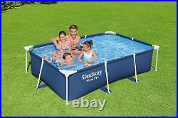Bestway Steel Pro Swimming Pool Above Ground Rectangle Paddling Pool, 86