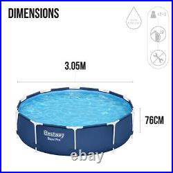 Bestway Steel Pro Swimming Pool Set Above Ground Round Paddling Pool