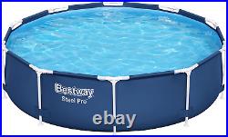 Bestway Steel Pro Swimming Pool Set Above Ground Round Paddling Pool, 10' x