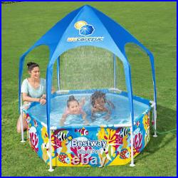 Bestway Steel Pro UV Careful Above Ground Pool for Kids Garden Inflatable Poo