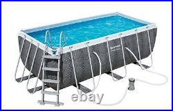Bestway Swimming Pool 13ft 3in 404x201x100cm Power Steel Rattan Rectangular