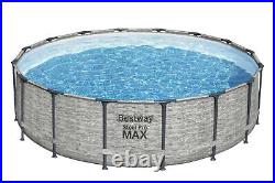 Bestway Swimming Pool 16ft x 48in Steel Pro MAX Deep Grey BW5619E