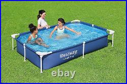Bestway Swimming Pool 2.6m x 1.7m Steel Pro Frame Above Ground 8.5ft x 6.5ft