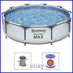 Bestway Swimming Pool Set Above Ground Garden Paddling Steel Pro MAX vidaXL