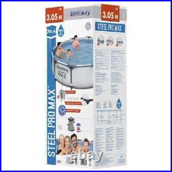 Bestway Swimming Pool Set Above Ground Garden Paddling Steel Pro MAX vidaXL