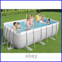 Bestway Swimming Pool Set Above Ground Pool with Pump Rectangular Power Steel Be