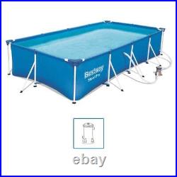 Bestway Swimming Pool Set Above Ground Steel Pro Rectangle 56424 vidaXL