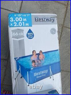 Bestway Swimming Pool Steel Pro Above Ground 3m x 2.1m Family Pool with cover