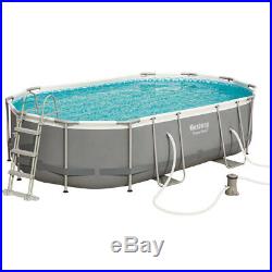 Bestway above Ground Swimming Pool Oval with Tarpaulin Pump Filter Float Ladder