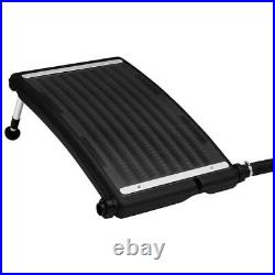 Black Curved Solar Heating Panel 72.5x46cm for Above-Ground Pools