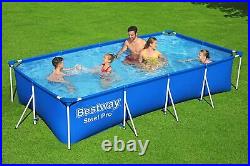 Blue 5700 Ltr Large Bestway Splash Pro Steel Frame Family Kids Swimming Pool fun