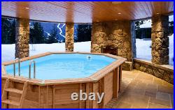Blue Lagoon Wooden Pool 5.63m L x 3.52m W x 1.24m Deep Above or In Ground Swi