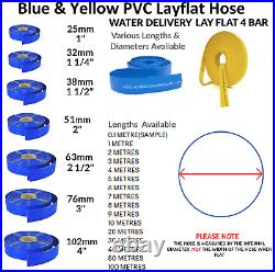 Blue Pvc Layflat Hose-water Discharge Pump Irrigation Lay Flat Delivery Pipe