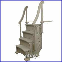 Confer CCX-AG 4 Step Above Ground Swimming Pool Ladder Stair Entry System, Beige