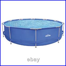 Dellonda Swimming Pool 12ft 360cm Round Steel Frame Above Ground & Filter Pump B