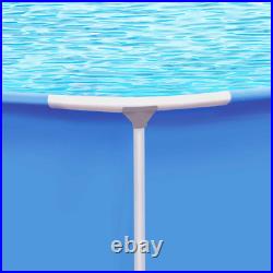 Dellonda Swimming Pool 12ft 360cm Round Steel Frame Above Ground & Filter Pump B