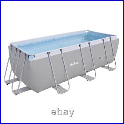 Dellonda Swimming Pool 13ft 400x200cm XL Steel Frame Above Ground & Filter Pump
