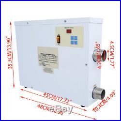 Electric Water Heater Swimming Pool Hot Tub Heater Thermostat Metal 5.5KW 220V