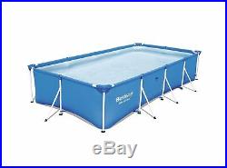 Family 4m Rectangular Bestway Aboveground Steel Frame Swimming Pool Kit Set PVC