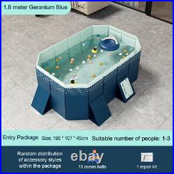 Foldable Above Ground Swimming Pool Garden Outdoor Kids Family Paddling Pools