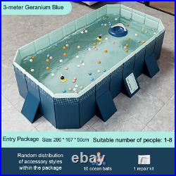 Foldable Above Ground Swimming Pool Garden Outdoor Kids Family Paddling Pools
