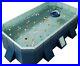 Foldable Rectangular Summer Outdoor Large Pools Non-Inflatable Blue with Supports