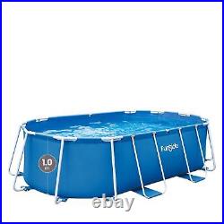 Funsicle 4.24m Oval Activity Pool, Outdoor Above Ground Swimming Pool Blue