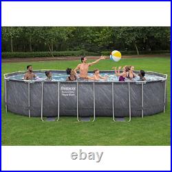 Garden Pool 20ft x 12ft Oval Frame Pool with Sand Filter Quick Set Up UK NEW