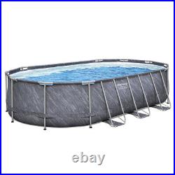 Garden Pool 20ft x 12ft Oval Frame Pool with Sand Filter Quick Set Up UK NEW