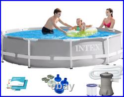 INTEX 26702 -10FT (305 x 76cm) Swimming Pool Grey with Filter Pump