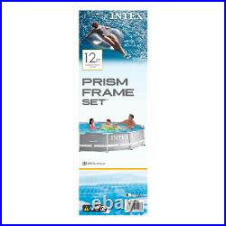 INTEX 26710 Grey Pool Prism 366 cm x 76 cm 12ft Round Frame Above Ground