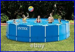 INTEX 28242 Round Pool 457 x 122 cm 15ft x 48in Metal Frame Above Ground Pump