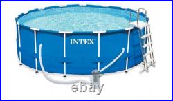 INTEX Metal Frame Above Ground Swimming Pool 457 x 106 cm 15ft x 42in Full Set