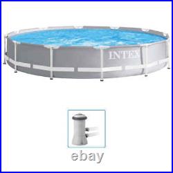 INTEX Pool Set Frame Above Ground Lounge Prism Premium vidaXL